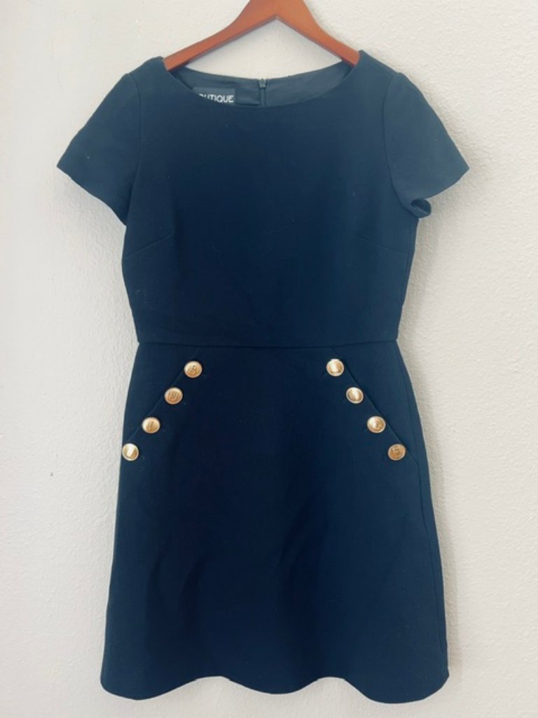 Boutique Moschino Dress Button Trim